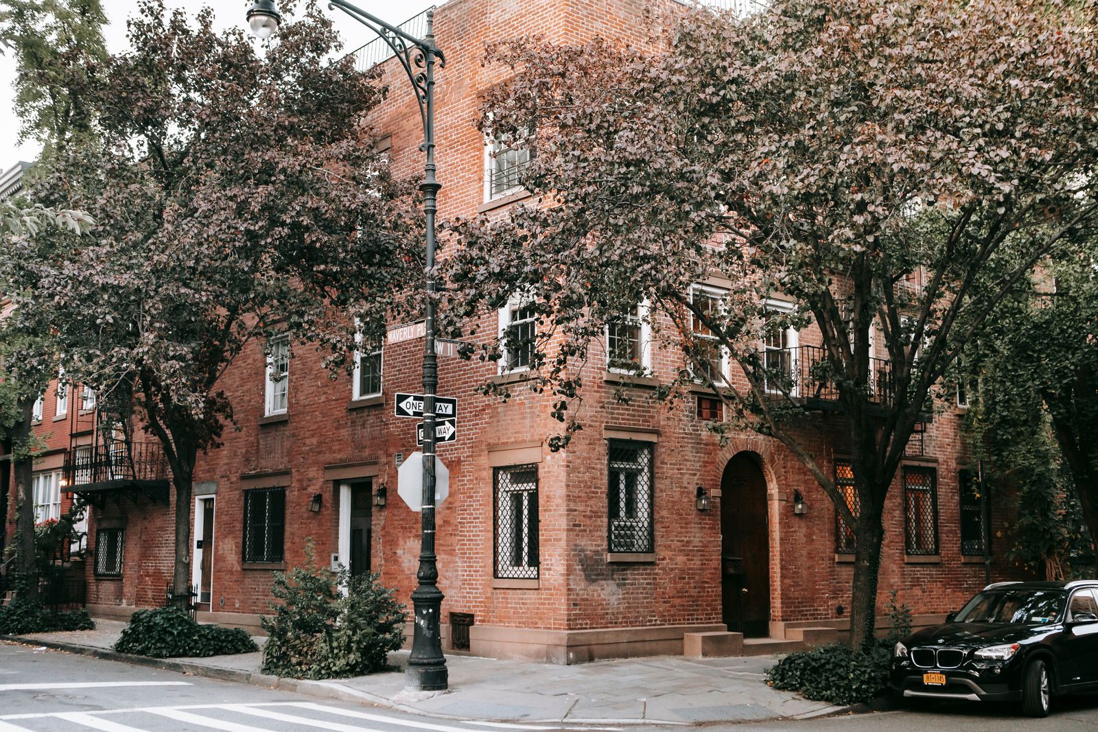 Tree-lined residential street in Central Indiana