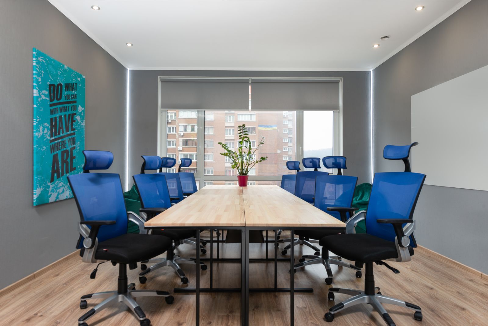 Quiet consultation room with armchairs